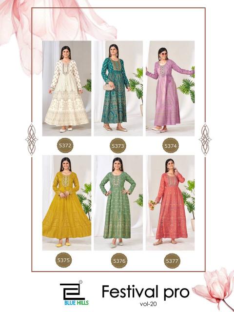 Blue hills festival pro vol.20 anarkali gown wholesalebox kurtis wholesaler in bangalore
